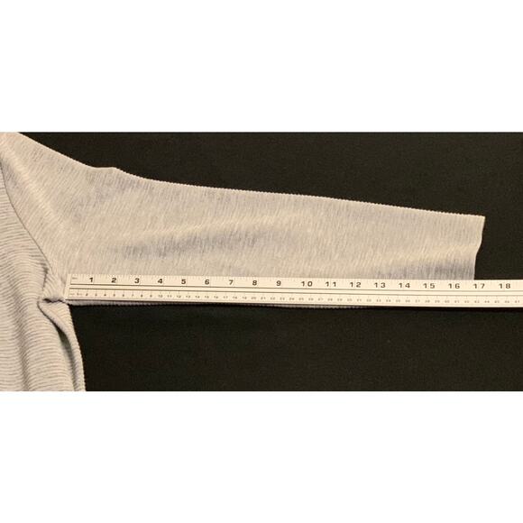 Chaus New York Womens Long Sleeve Gray Tunic Top Metallic Threads Side Zipper Lg - Picture 7 of 10